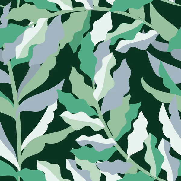 Vector seamless pattern with leaf pattern. — Stock Vector