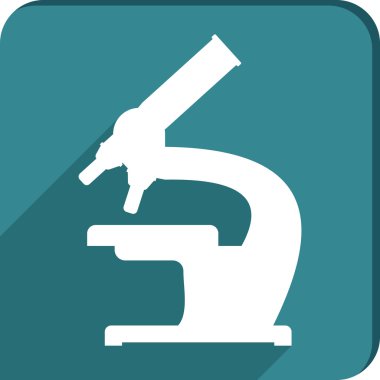 vektör beyaz mikroskop simgesi