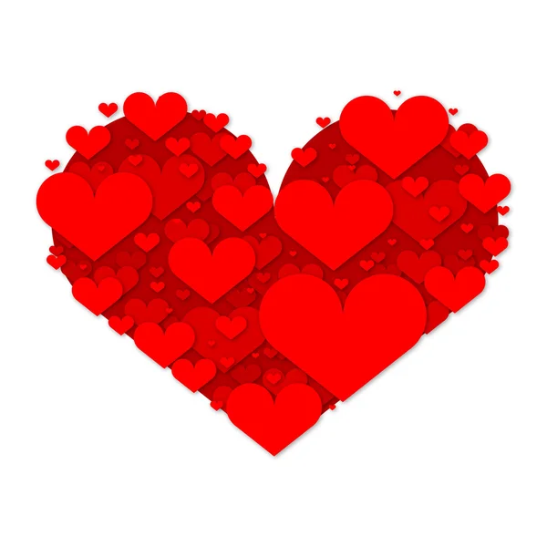 Vector Valentines heart card — Stock Vector