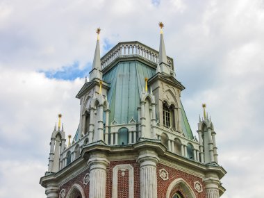 Sözde Gotik stili Tsaritsyno Moskova'da sarayda