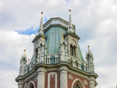 Sözde Gotik stili Tsaritsyno Moskova'da sarayda