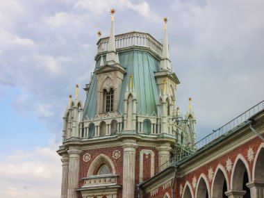 Sözde Gotik stili Tsaritsyno Moskova'da sarayda