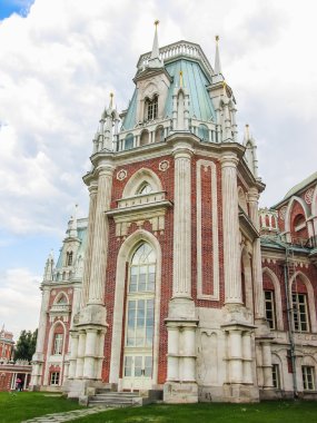 Sözde Gotik stili Tsaritsyno Moskova'da sarayda