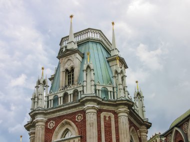 Sözde Gotik stili Tsaritsyno Moskova'da sarayda