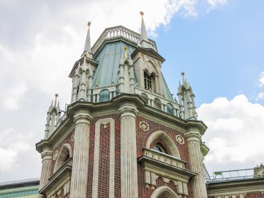 Sözde Gotik stili Tsaritsyno Moskova'da sarayda