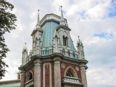 Sözde Gotik stili Tsaritsyno Moskova'da sarayda