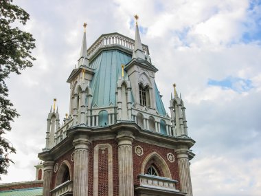 Sözde Gotik stili Tsaritsyno Moskova'da sarayda