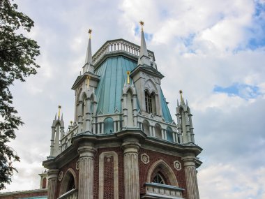 Sözde Gotik stili Tsaritsyno Moskova'da sarayda