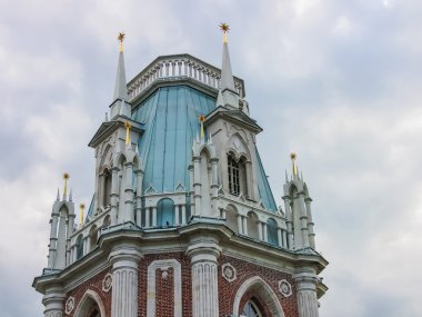 Sözde Gotik stili Tsaritsyno Moskova'da sarayda