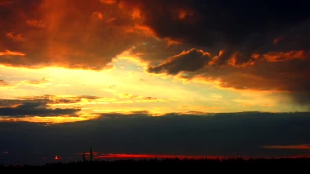 Прекрасний захід сонця. переплетення часу HD — стокове відео