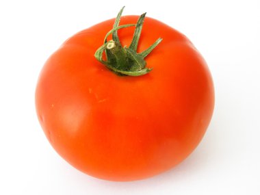 Beyaz izole domates. Kırpma yolu ile