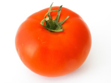 Beyaz izole domates. Kırpma yolu ile