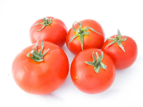Tomaten geïsoleerd op witte achtergrond Rechtenvrije Stockafbeeldingen