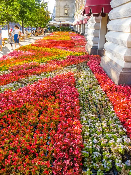 Flower Festival near GUM in Moscow — Stock Photo, Image