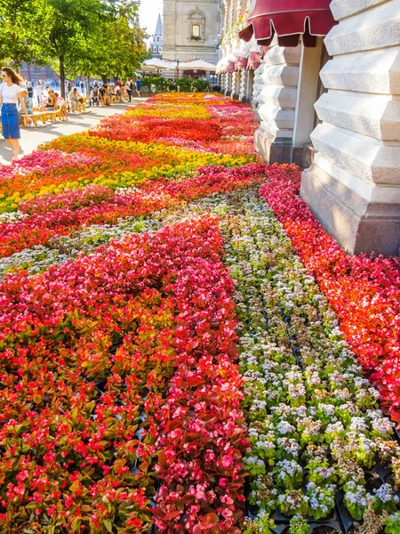 Flower Festival near GUM in Moscow — Stock Photo, Image