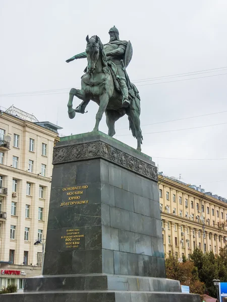 Пам'ятник Юрій Долгорукий. Москва — стокове фото