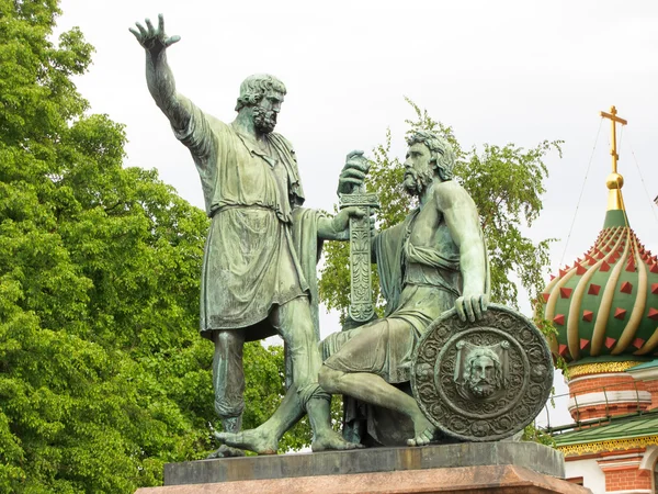 Monument voor minin en Pozjarski, Moskou — Stockfoto