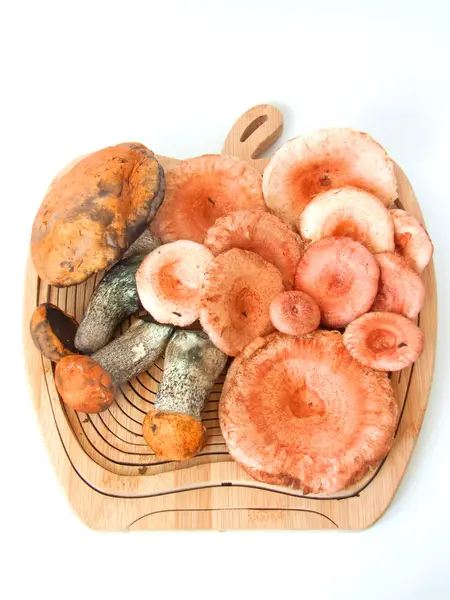 Basket with porcini mushrooms — Stock Photo, Image