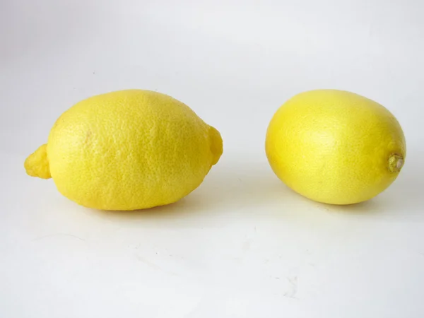 Ripe lemons on white background — Stock Photo, Image