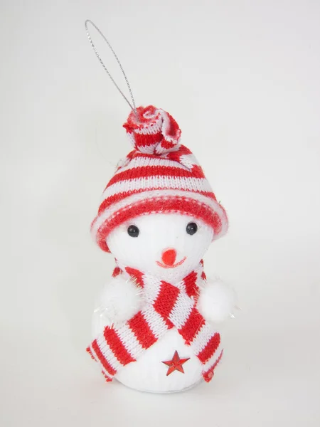 Weihnachten Schneemann auf weißem Hintergrund — Stockfoto