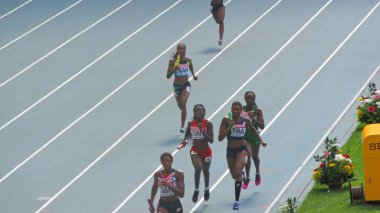 Rusya - 2013 yaklaşık: damga basılmış adanmış XIV Dünya Atletizm Şampiyonası'nın 2013 2013 Rusya'da düzenlenen Rusya