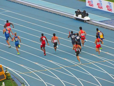 Rusya - 2013 yaklaşık: damga basılmış adanmış XIV Dünya Atletizm Şampiyonası'nın 2013 2013 Rusya'da düzenlenen Rusya