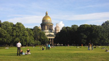 Senatodan. Ishakievsky Sobor. Sankt Petersburg, Rusya