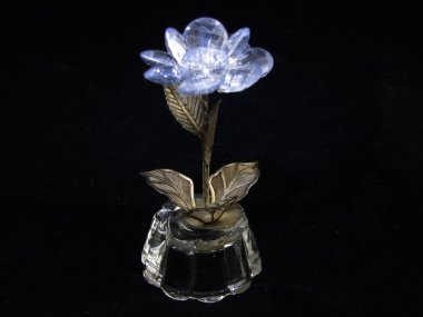 Kristal Çiçek siyah arka plan üzerine