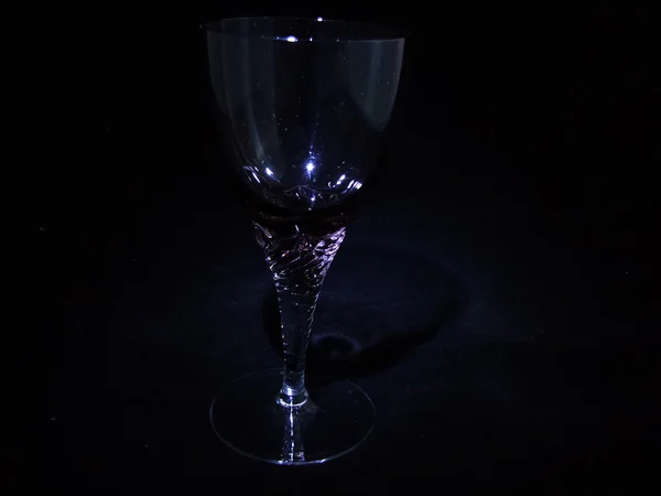 Crystal glass of black background — Stock Photo, Image