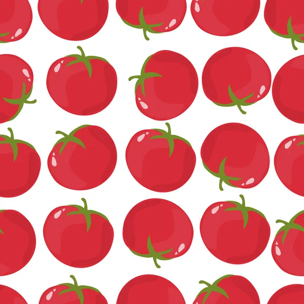 Taze kırmızı domatesler. Renkli arka plan, sebze vektörü. Dekoratif duvar kağıdı, baskı. Tasarım arka planı, domates