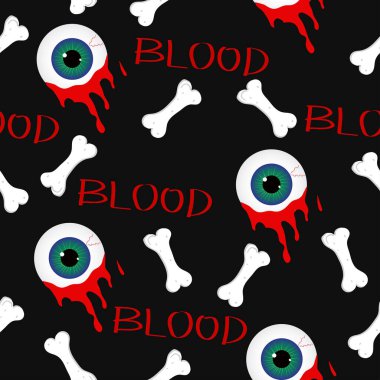 Ürkütücü bir fantezi modeli. Kemikli kanlı gözler.. 