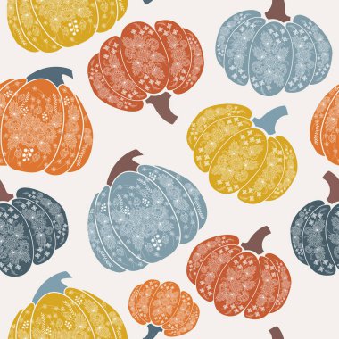 Kusursuz balkabağı deseni. Şükran Günü için güzel bir geçmiş.