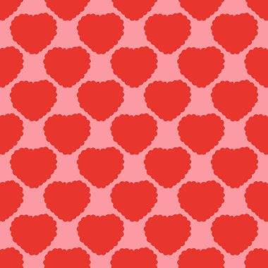 Pembe arka planda pürüzsüz, yumuşak kalpler. Sevgililer günü kartı. Vektör illüstrasyonu