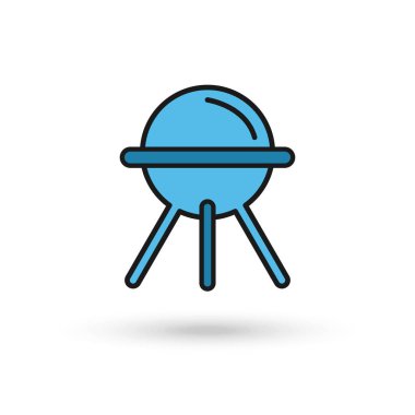 Uydu etiket simgesi. Düz tasarım