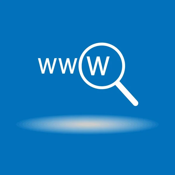 Internet Www Search Text Magnifying Glass — 스톡 벡터