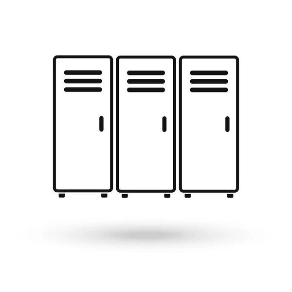 Lockers Vector Icon White Background Flat Vector Lockers Icon Symbol — Stock Vector