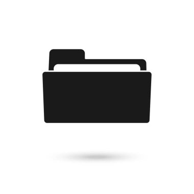 Beyaz arkaplanda siyah dizin vektör simgesi. Düz vektör siyah dizin simgesi işareti