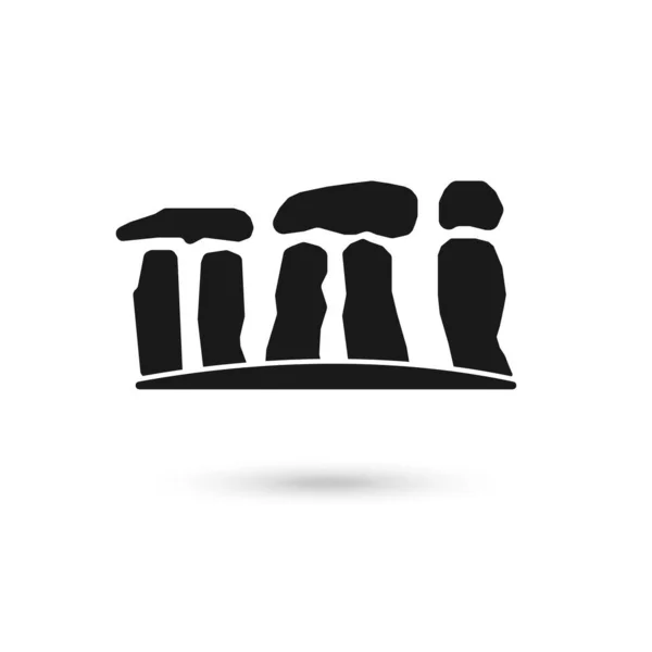 石の石の黒いアイコン サイン ウェブサイトのシンボル収集アイコン ウェブデザイン — ストックベクタ