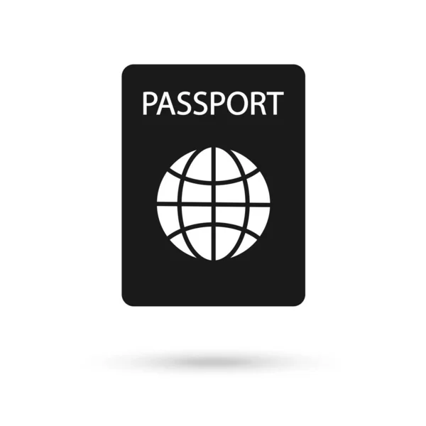 Icône Vectorielle Passeport International Panneau Plat Rempli Pour Concept Mobile — Image vectorielle