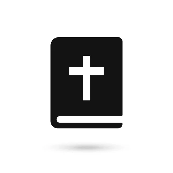 Icono Del Libro Biblia Estilo Plano Iglesia Vector Plano Diseño — Vector de stock