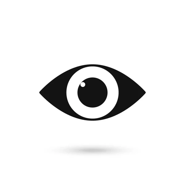 Simple Eye Icon Vector Eyesight Pictogram Flat Design Style — Stock Vector