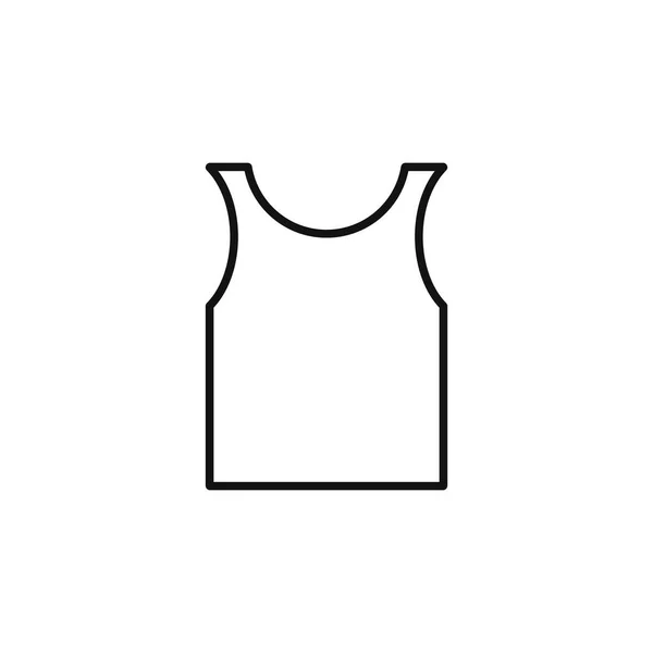 Undershirt Icon Flat Vector Illustration — Stock Vector