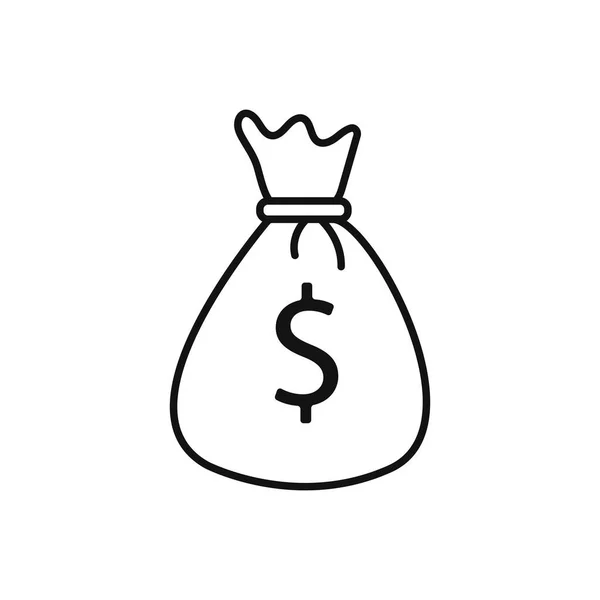 Modelo Logotipo Saco Dinheiro Ilustração Vetor Saco Dinheiro — Vetor de Stock