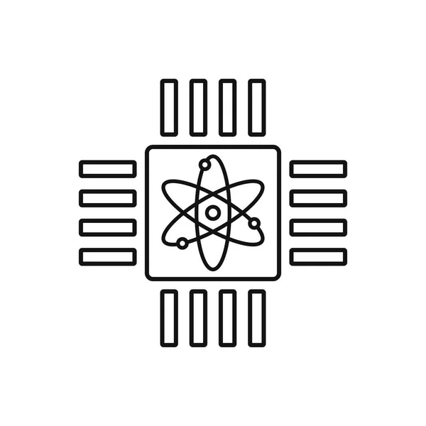 Квантова Обчислювальна Векторна Піктограма Символ Cpu Сучасна Проста Плоска Векторна — стоковий вектор