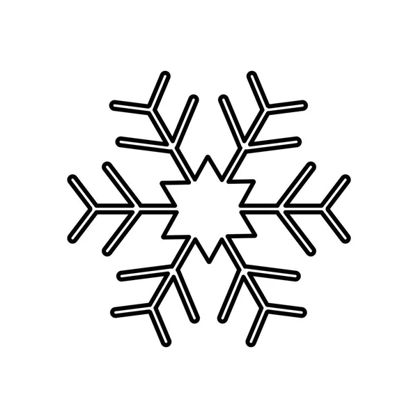 Schneeflockensymbol Flacher Design Stil Isoliert Auf Weißem Hintergrund Vektorillustration — Stockvektor