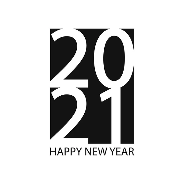 2021 Happy New Year Logo Design Texte Modèle Conception Numéro — Image vectorielle