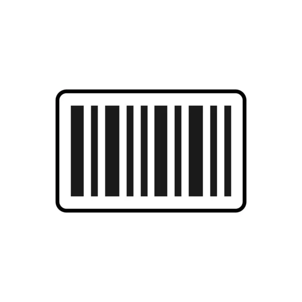 Barcode Symbol Fast Schwarzer Barcode Zum Scannen Produktpreise Überprüfen Isoliert — Stockvektor