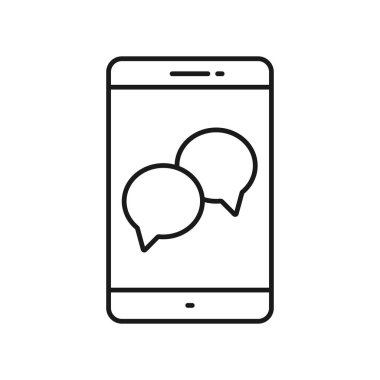 Mobil sohbet, sosyal medya mesajlaşması. Metin baloncukları ekranda