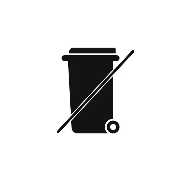 Não Jogue Ícone Lixo Sinal Especial Eliminação —  Vetores de Stock