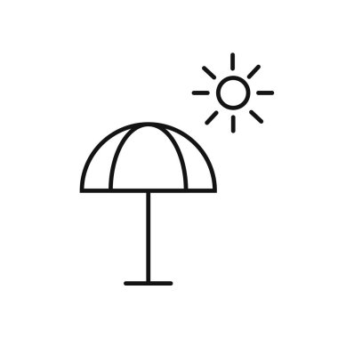 Güneş Şemsiyesi Simgesi. Web siteleri, web tasarımı, mobil uygulama için simge